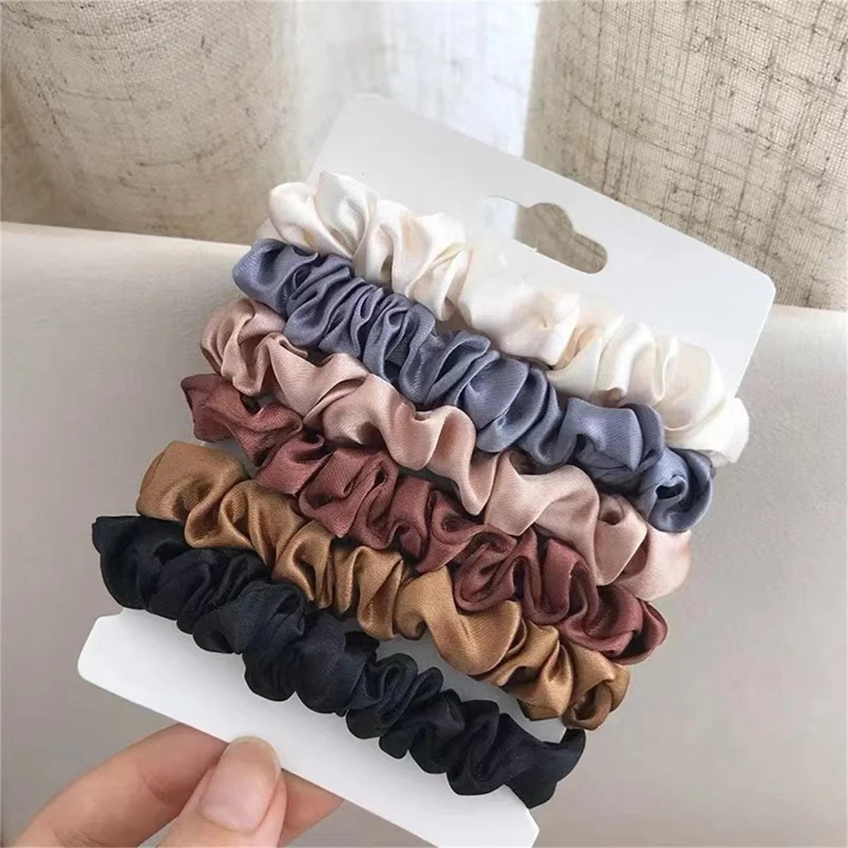 Elevate Your Hair Game with 6Pcs Luxurious Satin Hair Scrunchies - The Softer, Silkier Choice for Stylish Women