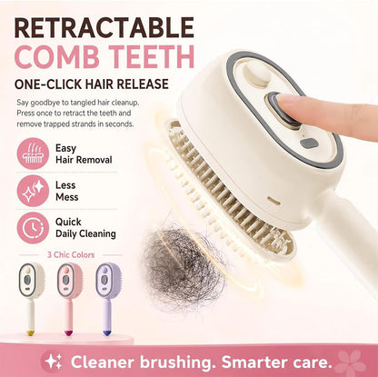 Revitalize Your Hair with the 2026 All-in-One Electric Misting Detangler Brush - Hydrating Spray Comb for Effortless Styling and Scalp Care (Purple)