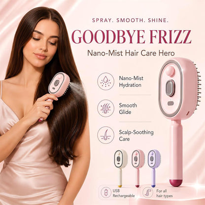 Revitalize Your Hair with the 2026 All-in-One Electric Misting Detangler Brush - Hydrating Spray Comb for Effortless Styling and Scalp Care (Purple)