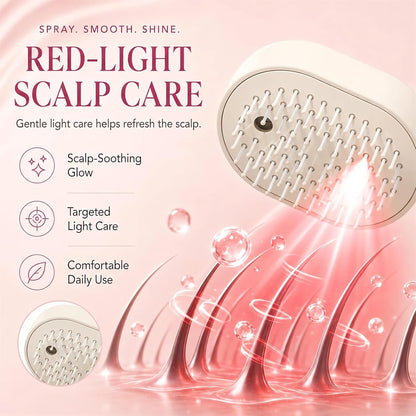 Revitalize Your Hair with the 2026 All-in-One Electric Misting Detangler Brush - Hydrating Spray Comb for Effortless Styling and Scalp Care (Purple)