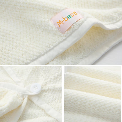 Quick Dry Microfiber Hair Towel Wrap - 2 Pack in Pink & Beige, Perfect for Long Thick Curly Hair with Secure Button Design